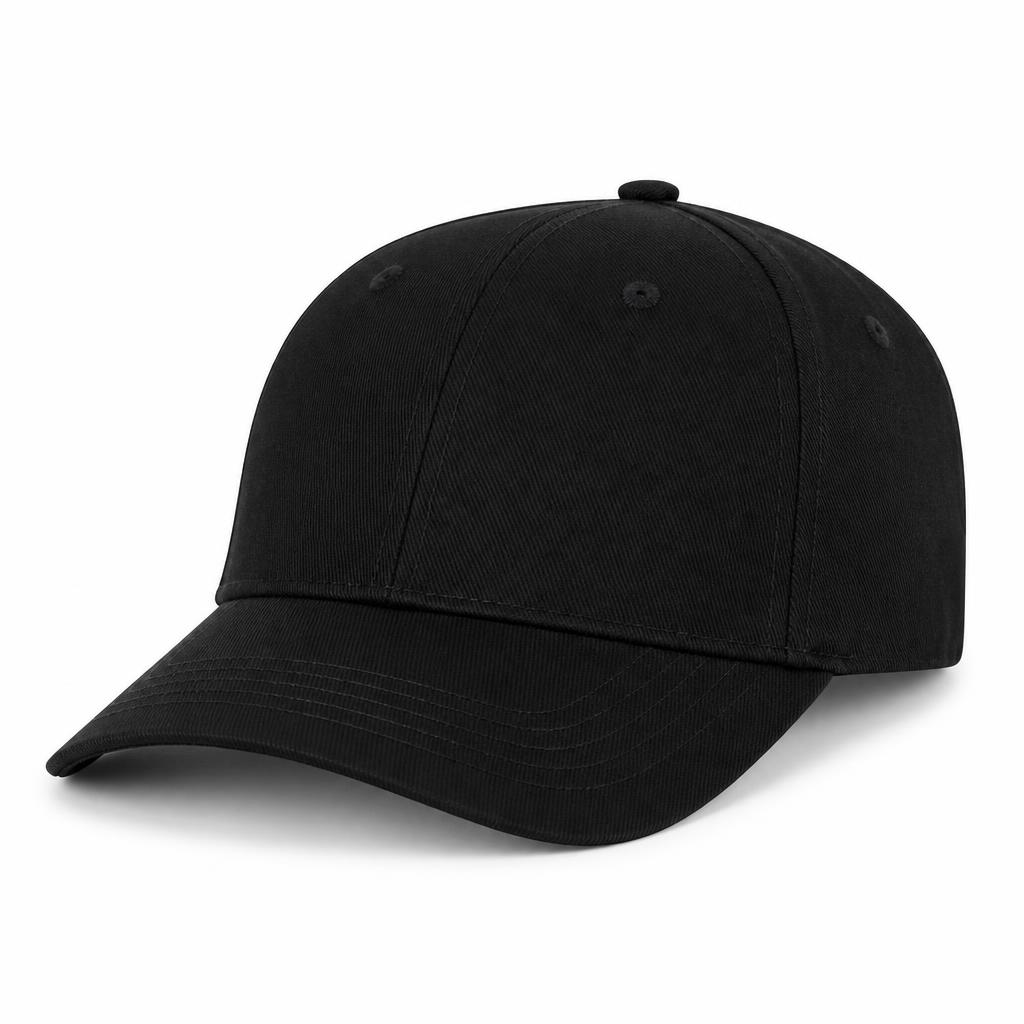 Classic Cap — 6-Panel 100% Cotton Twill, structured crown