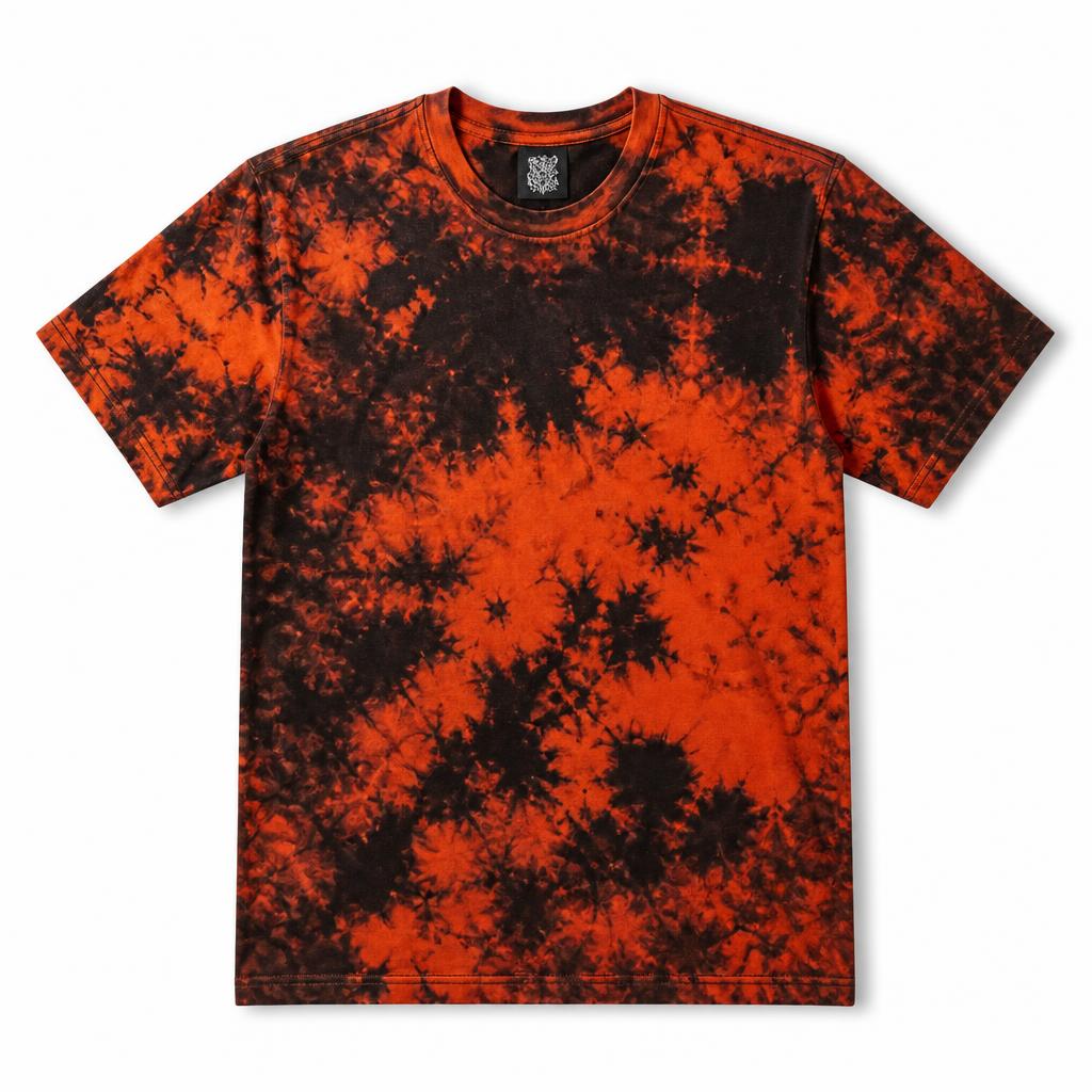 Lava Acid Wash Tee — 200 GSM 100% Cotton, garment-dyed & acid washed